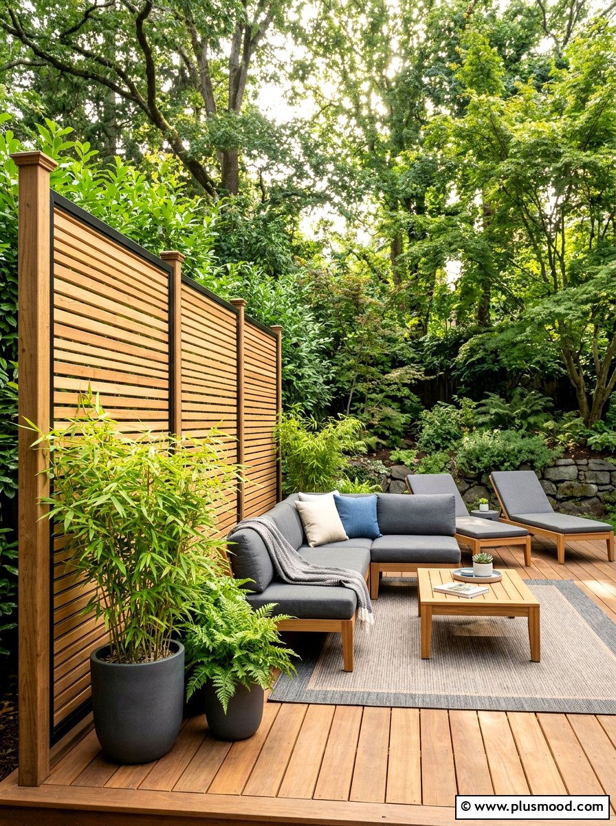 Deck With Privacy Screen - 25 small backyard ideas with deck