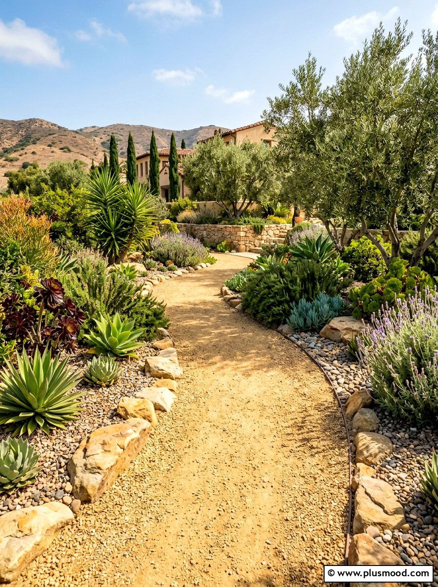 Decomposed Granite Path - 25 small backyard ideas with curved path