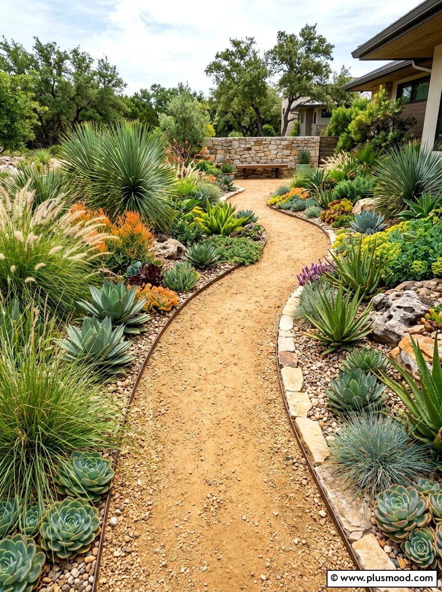 Decomposed Granite Pathway - 25 summer drought tolerant landscaping ideas