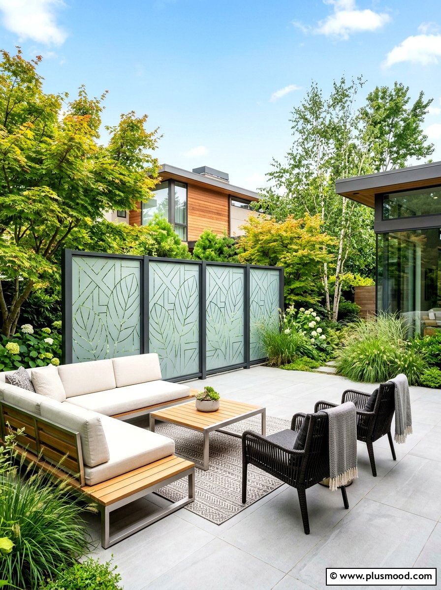 Decorative Glass Panels - 25 summer privacy landscaping ideas
