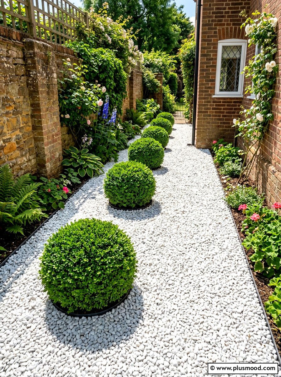 Decorative Gravel Mulch - 25 summer side yard garden ideas