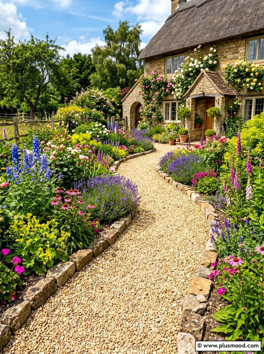 Decorative Gravel Walkway - 25 summer landscape makeover ideas