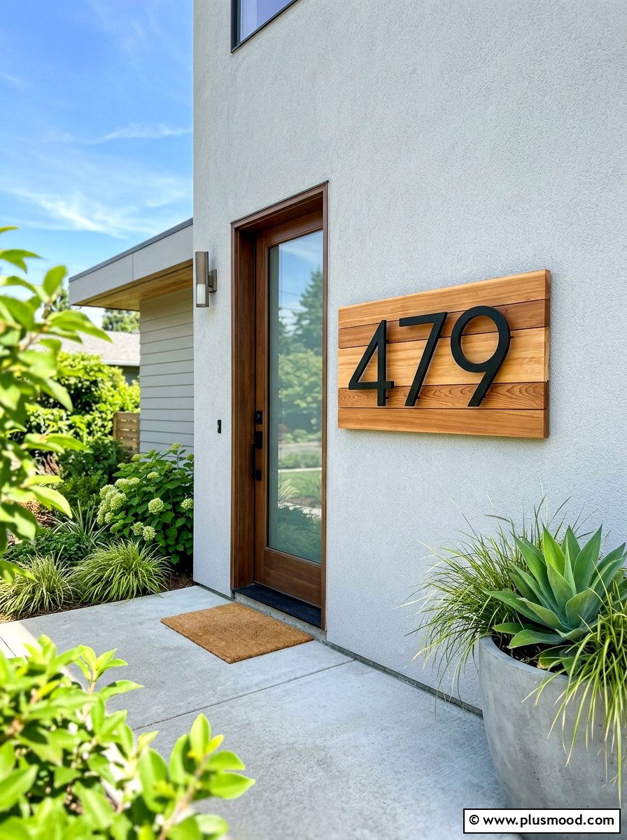 Decorative House Numbers - 25 summer front yard makeover ideas