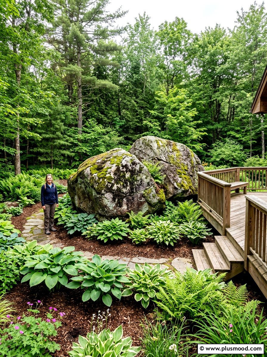 Decorative Landscape Boulders - 25 small backyard ideas with rock garden