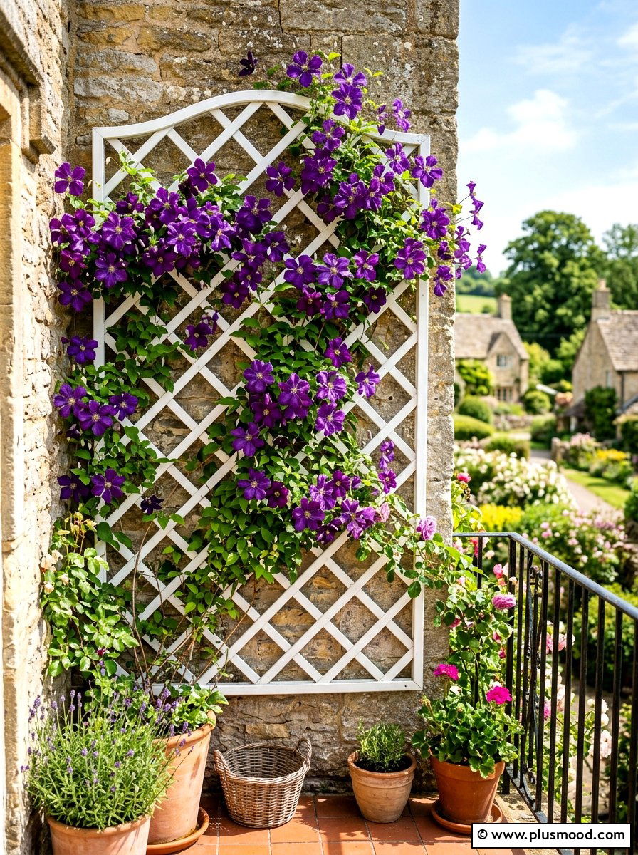 Decorative Lattice Trellis - 25 summer balcony wall decor ideas