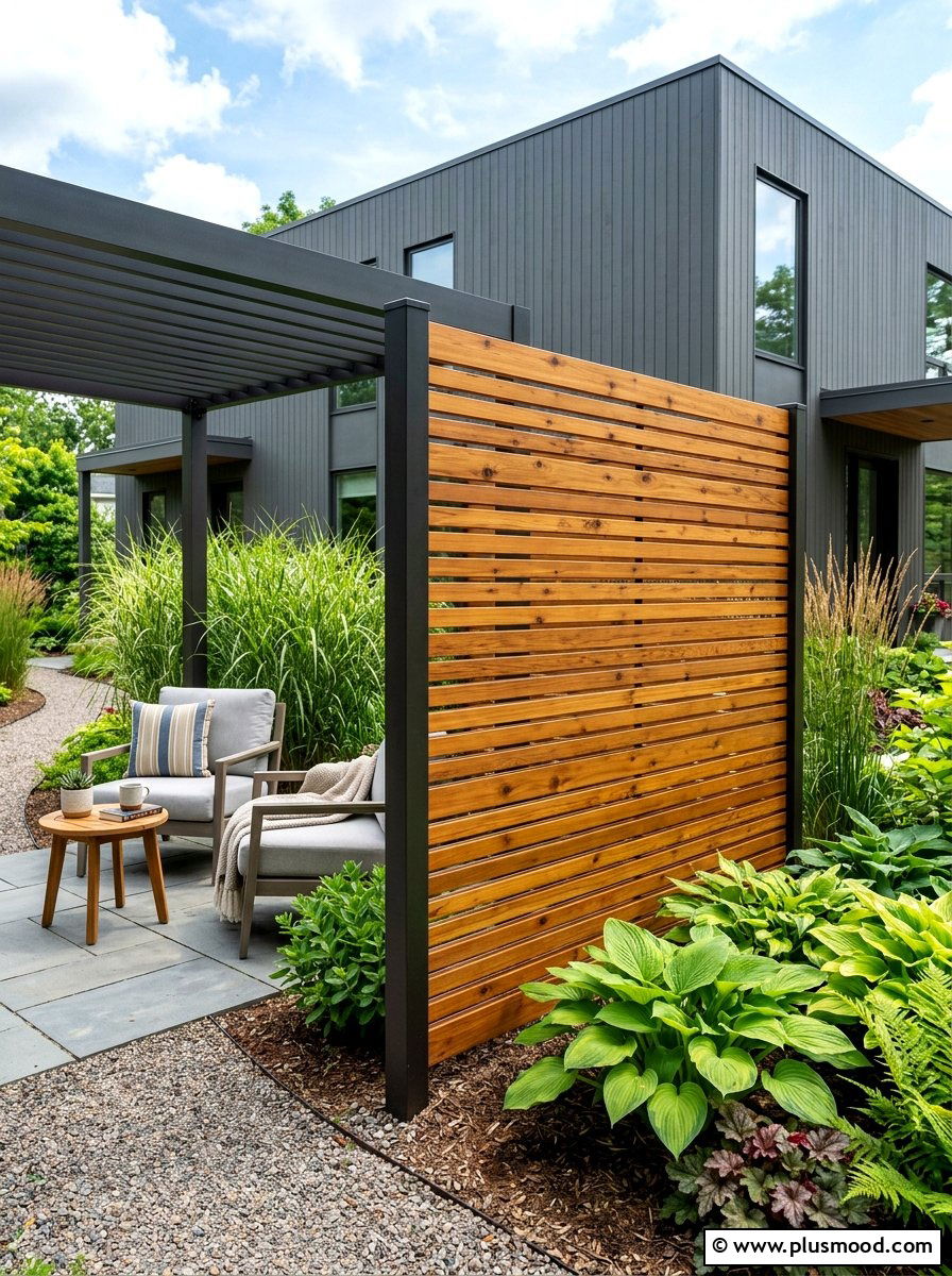 Decorative Privacy Screen - 25 summer front yard curb appeal ideas