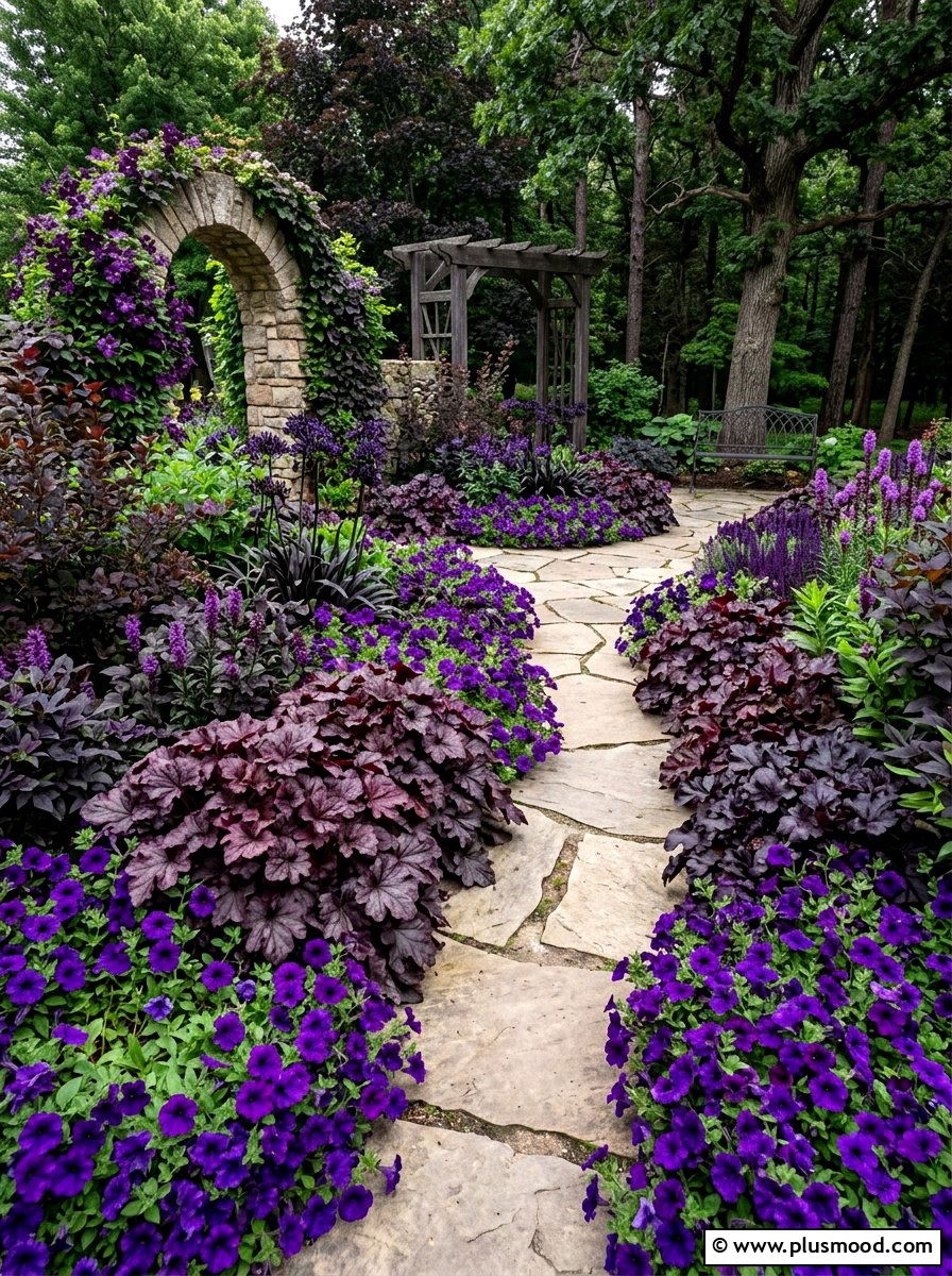 Deep purple garden - 25 summer garden color ideas