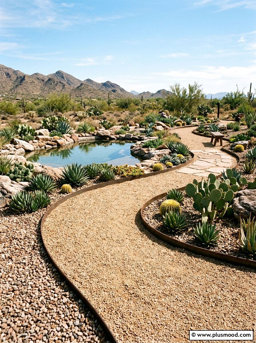 Desert Gravel Path Pool - 25 pool landscaping ideas for Arizona homes