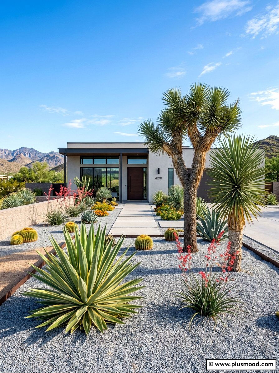 Desert Landscape Front Yard - 25 summer succulent garden ideas