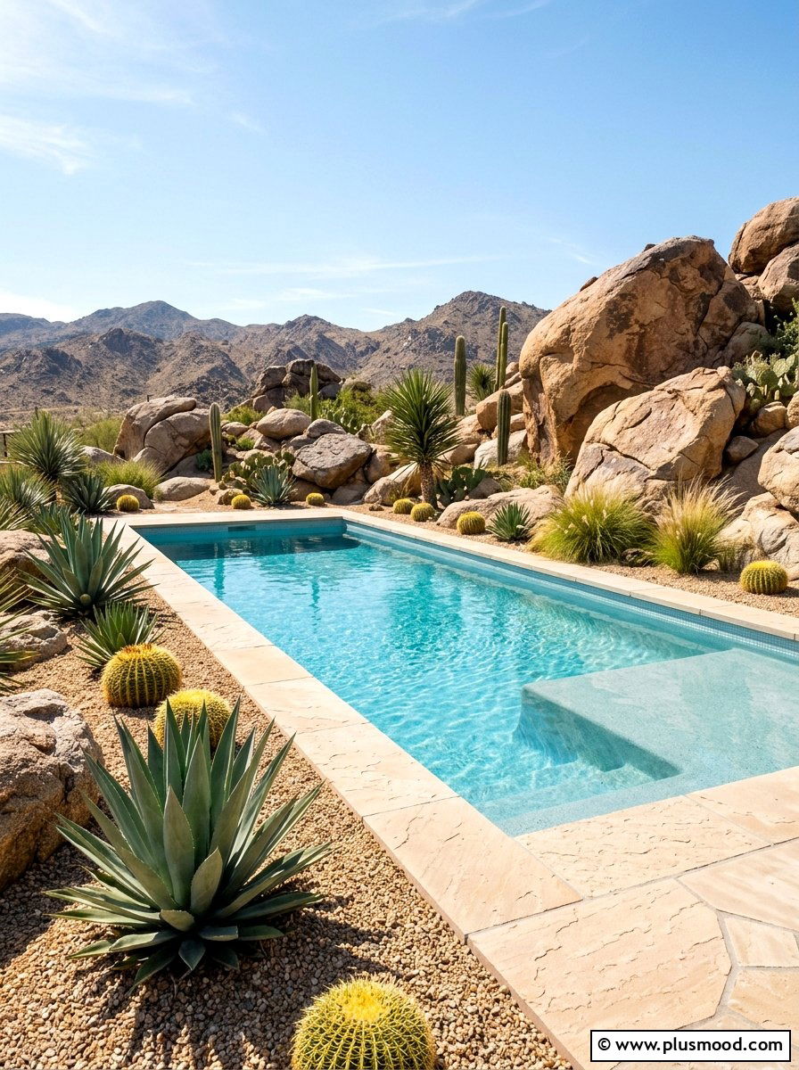 Desert Landscaping Around Pool - 25 pool landscaping ideas with boulders