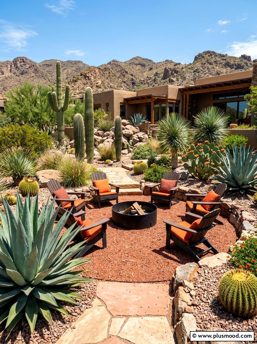 Desert Landscaping Fire Pit - 25 summer backyard fire pit ideas