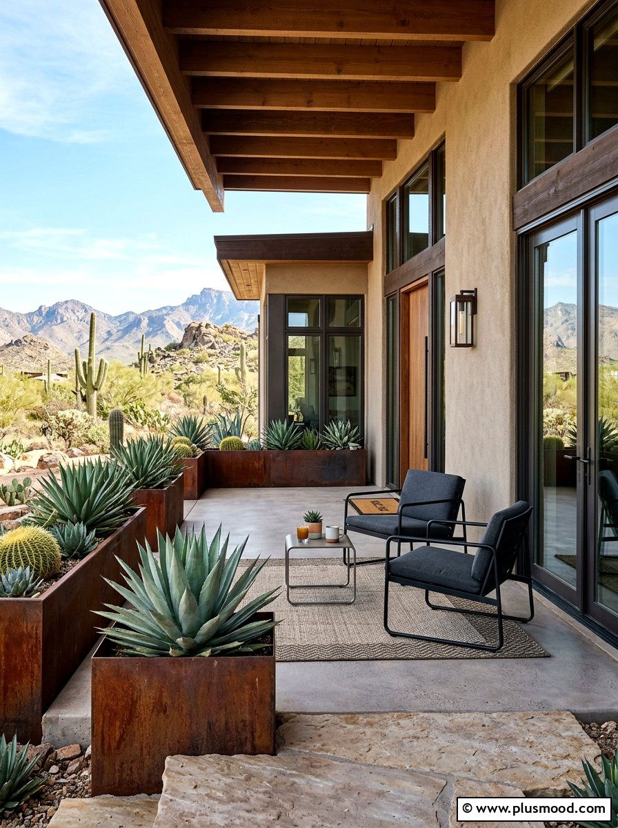 Desert Modern Front Porch - 25 summer front porch refresh ideas