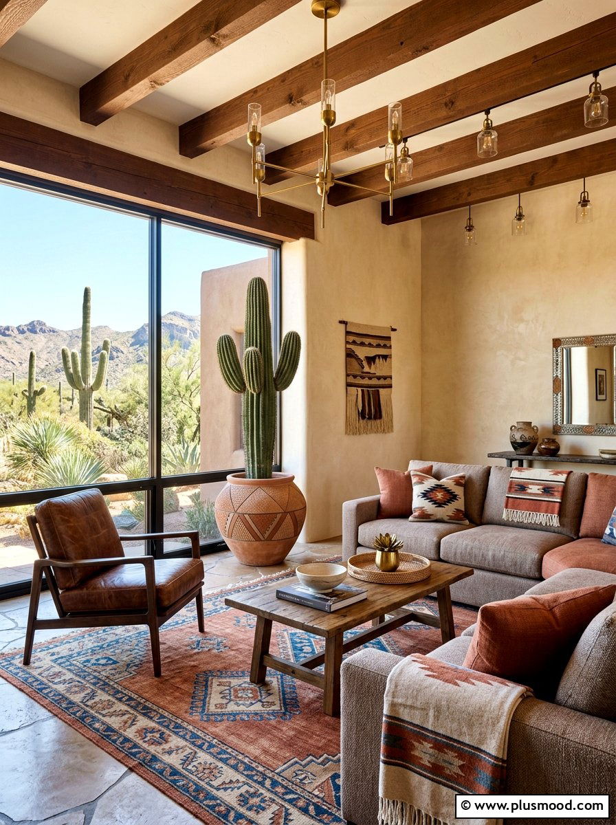 Desert Modern Lounge - 25 mid summer home decor ideas
