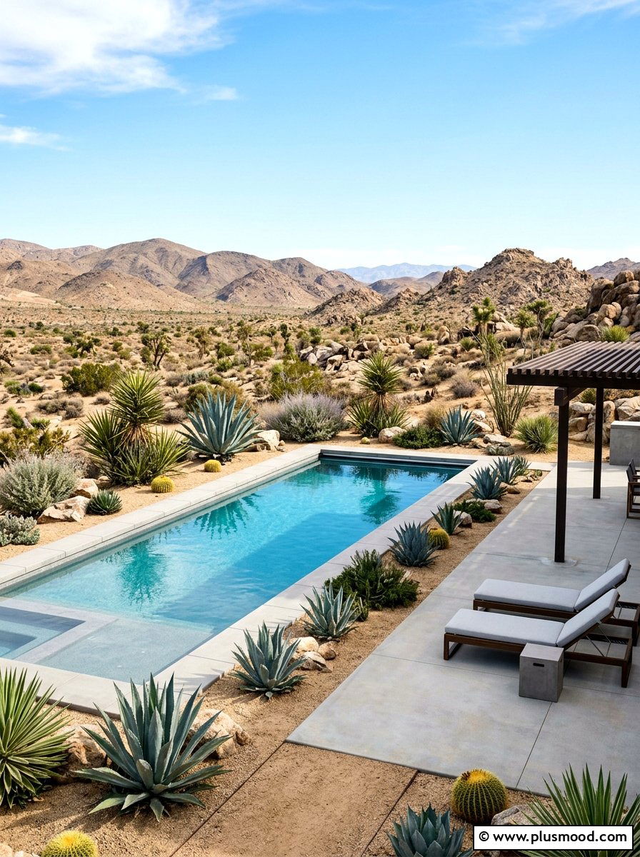 Desert Modern Pool Landscaping - 25 pool landscaping ideas with water features