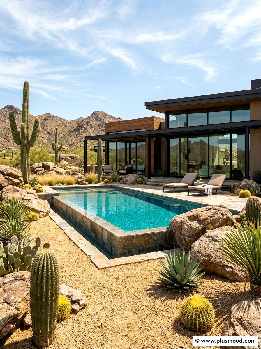 Desert Modern Pool Landscaping - 25 pool landscaping ideas for contemporary homes