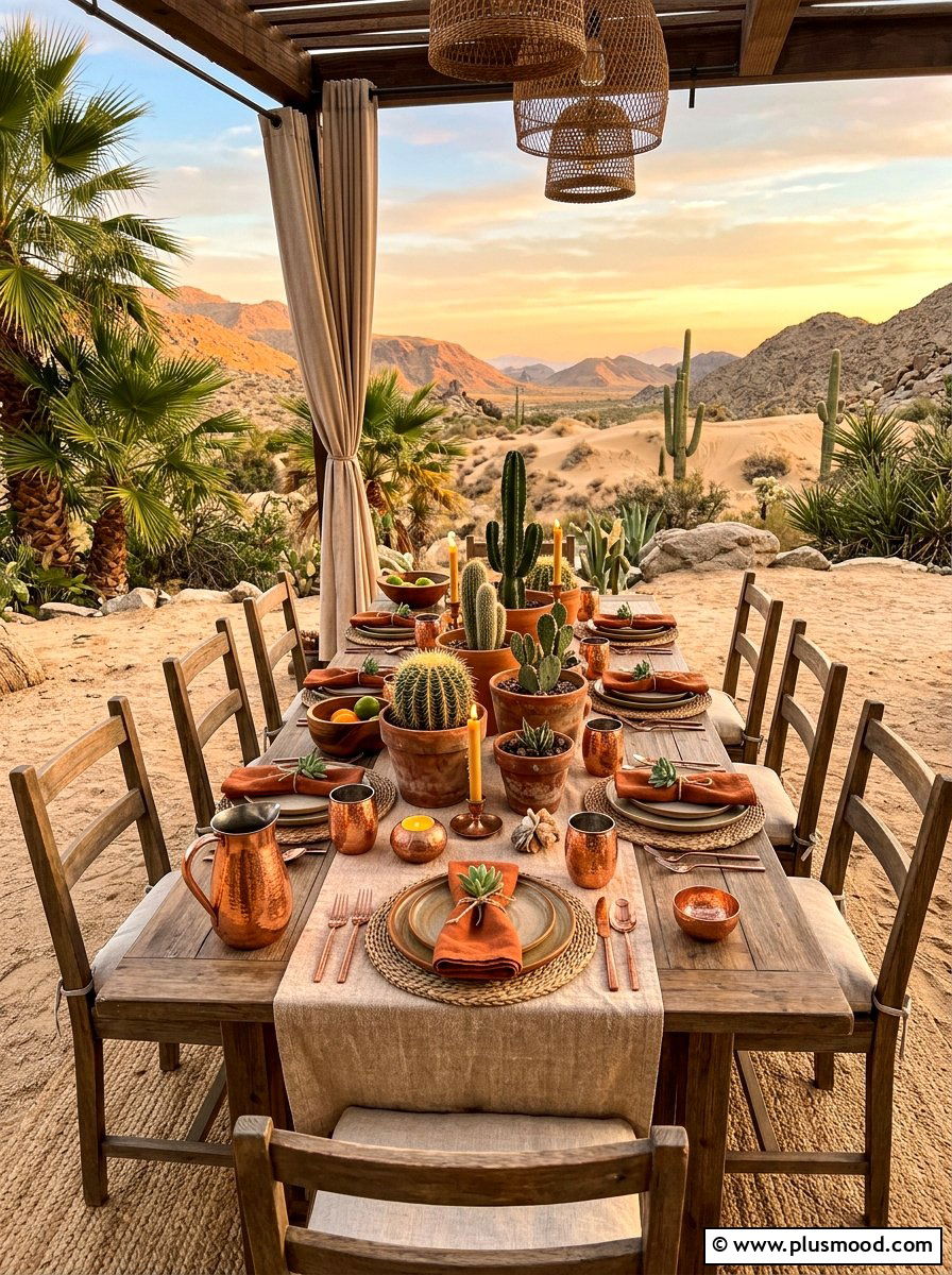 Desert Oasis Outdoor Table - 25 summer dinner party ideas outdoors