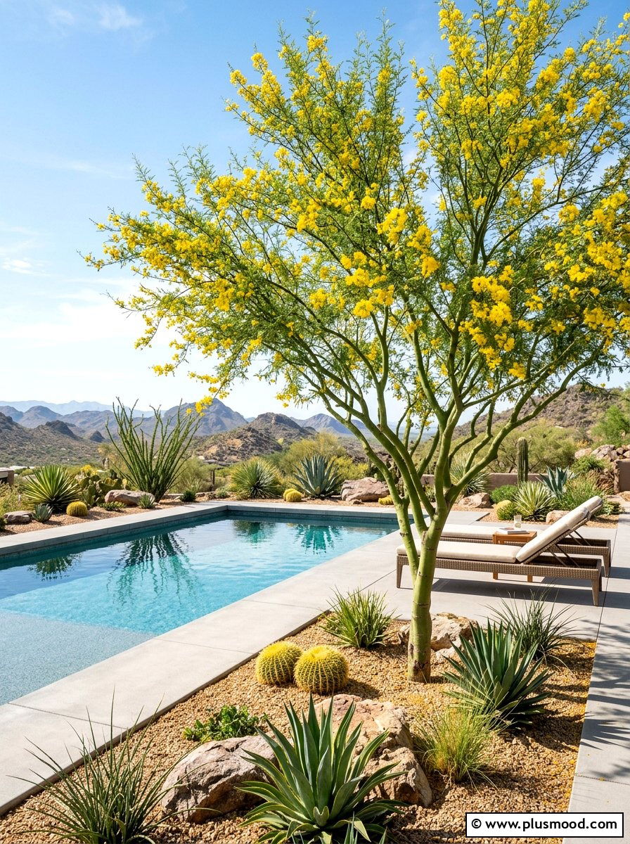 Desert Palo Verde Pool Landscape - 25 pool landscaping ideas with shade trees