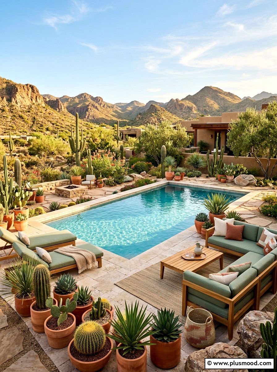 Desert Pool Setup - 25 summer pool party setup ideas