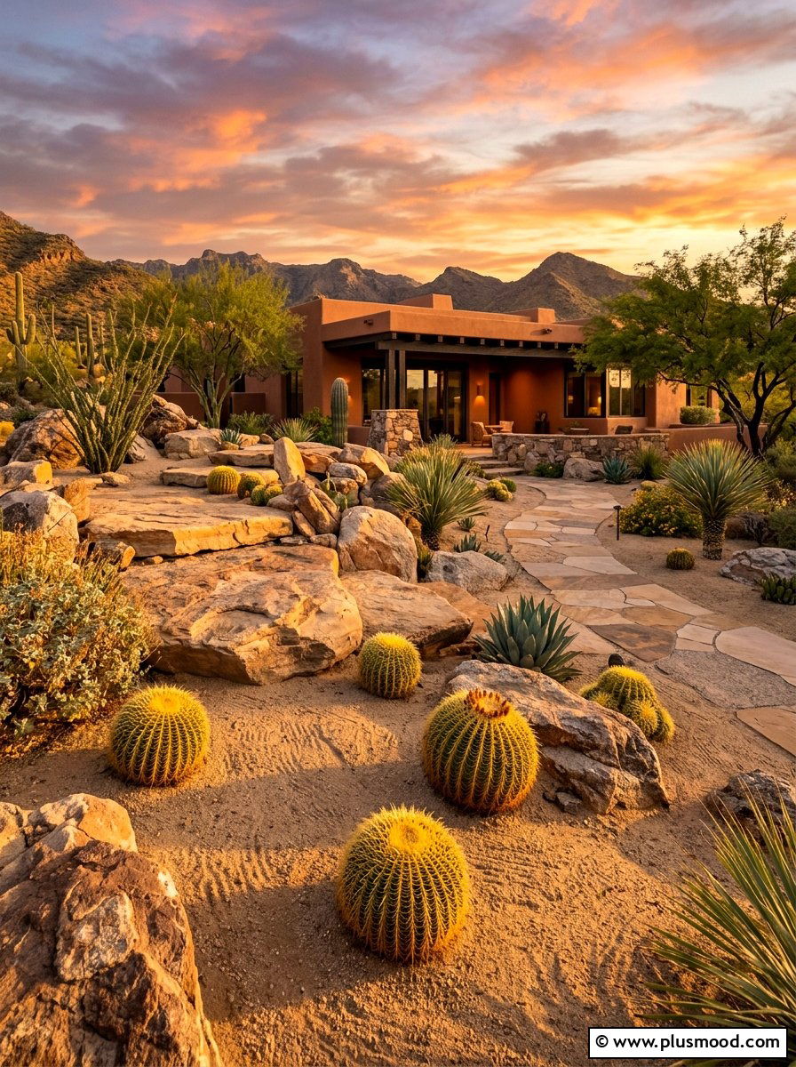 Desert Rock Landscape - 25 small backyard ideas with rock garden