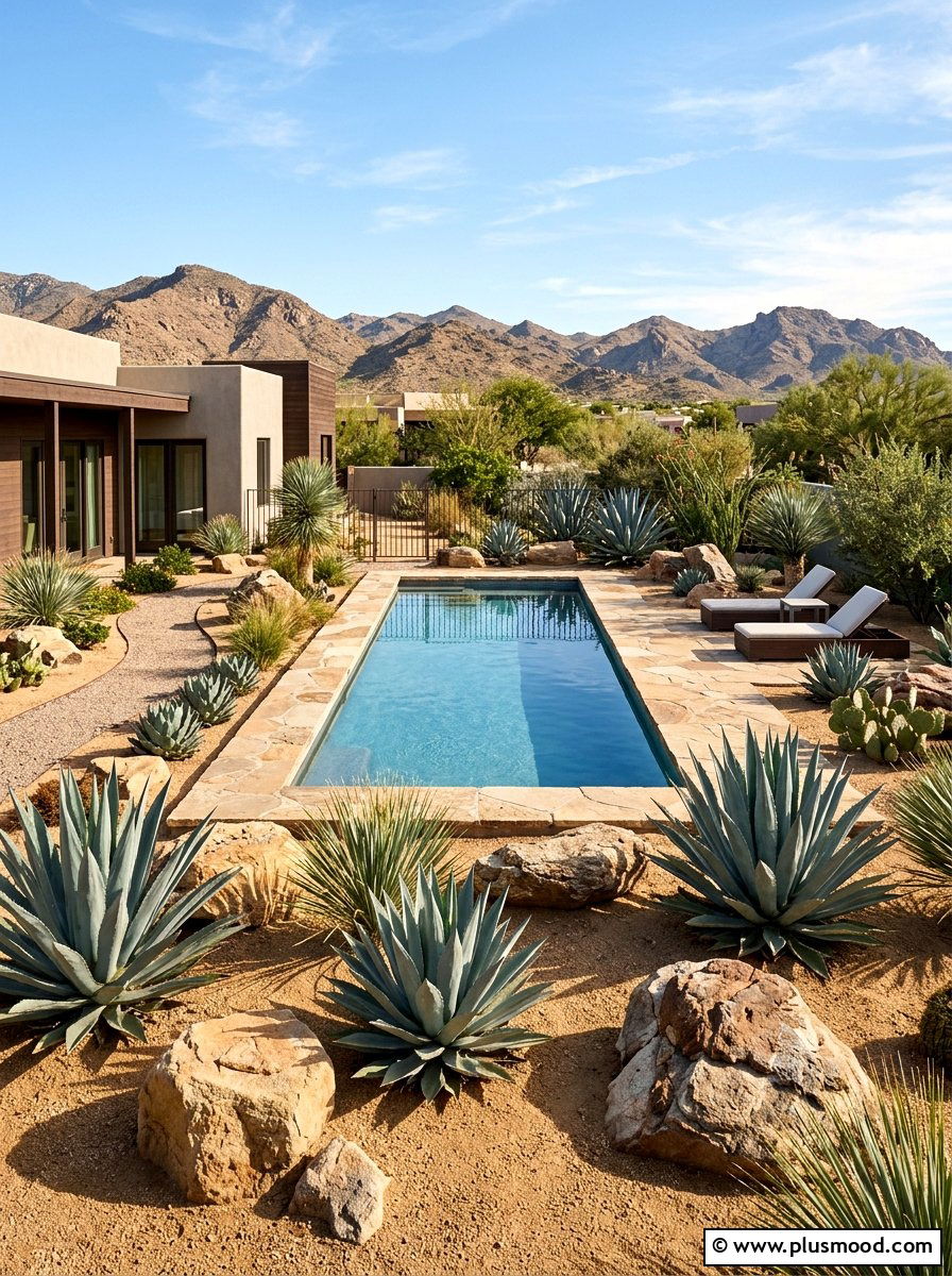 Desert Rock Landscape - 25 pool landscaping ideas with rocks