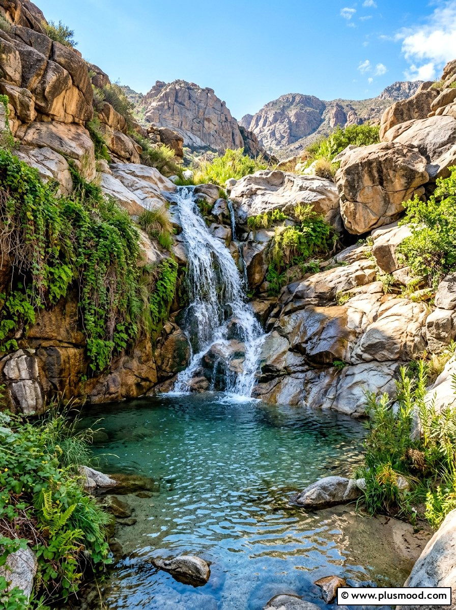 Desert Rock Waterfall Pool - 25 pool landscaping ideas for Arizona homes