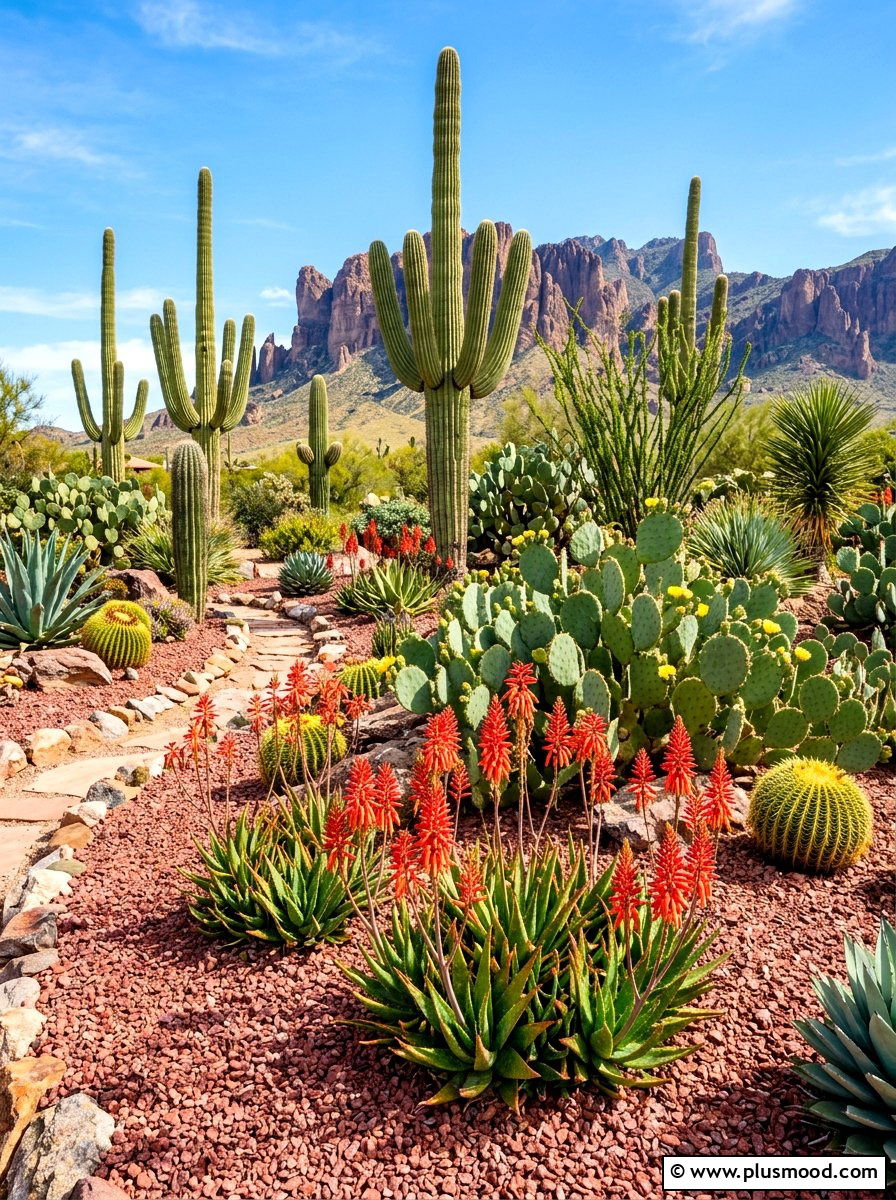 Desert Succulent Landscape - 25 summer front yard garden ideas