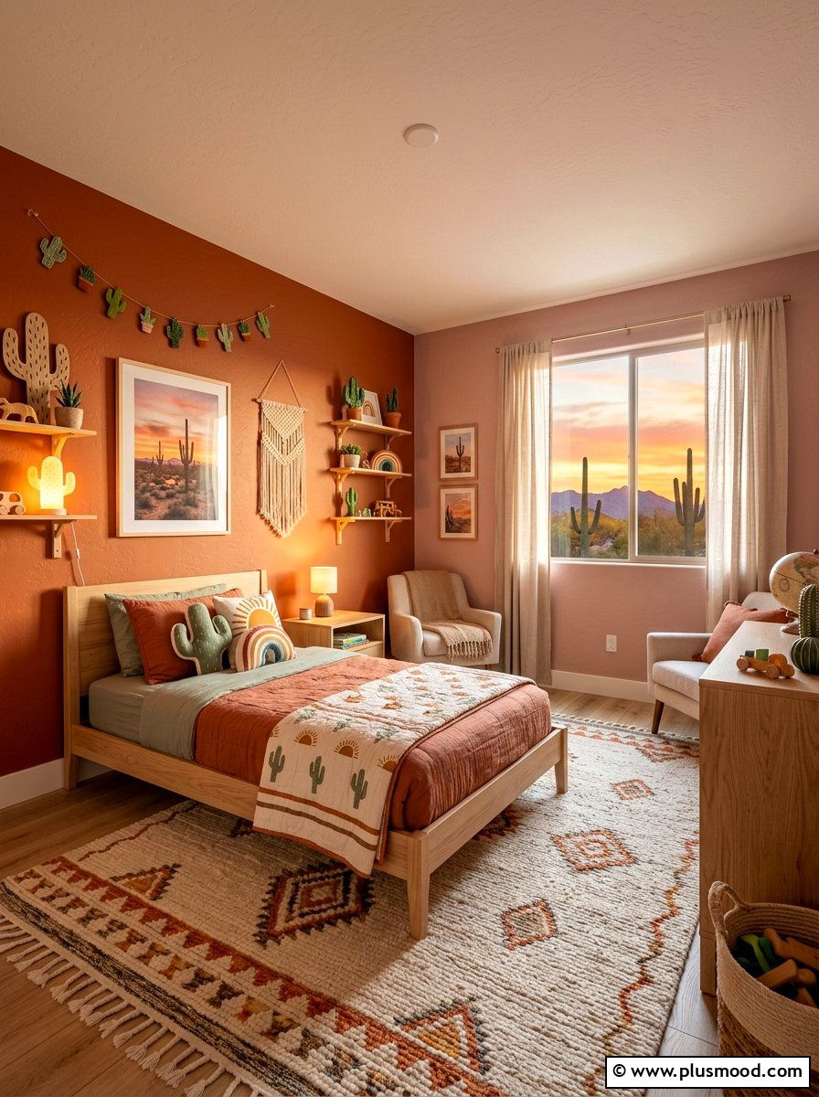 Desert Sunset Kids Bedroom - 25 summer kids bedroom ideas