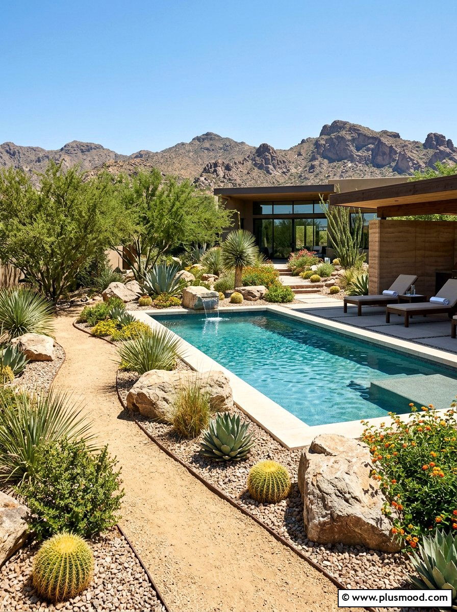Desert Xeriscaping Pool - 25 pool landscaping ideas for Arizona homes