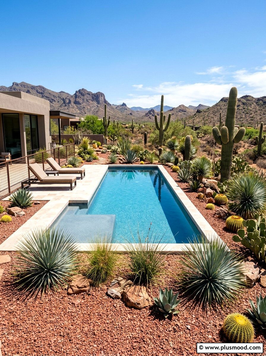 Desert landscape for inground pool - 25 pool landscaping ideas for inground pools