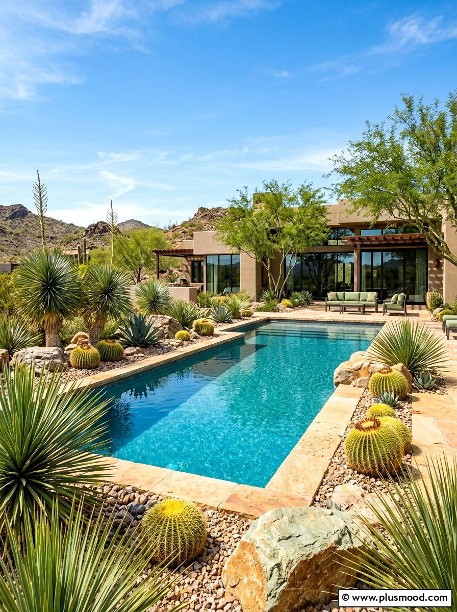 Desert landscape pool design