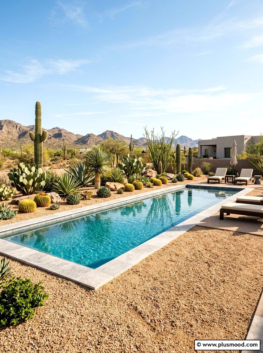 Desert pool gravel landscape - 25 pool landscaping ideas with gravel