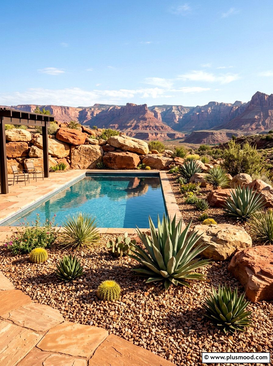 Desert pool landscaping sandstone - 25 pool landscaping ideas with sandstone
