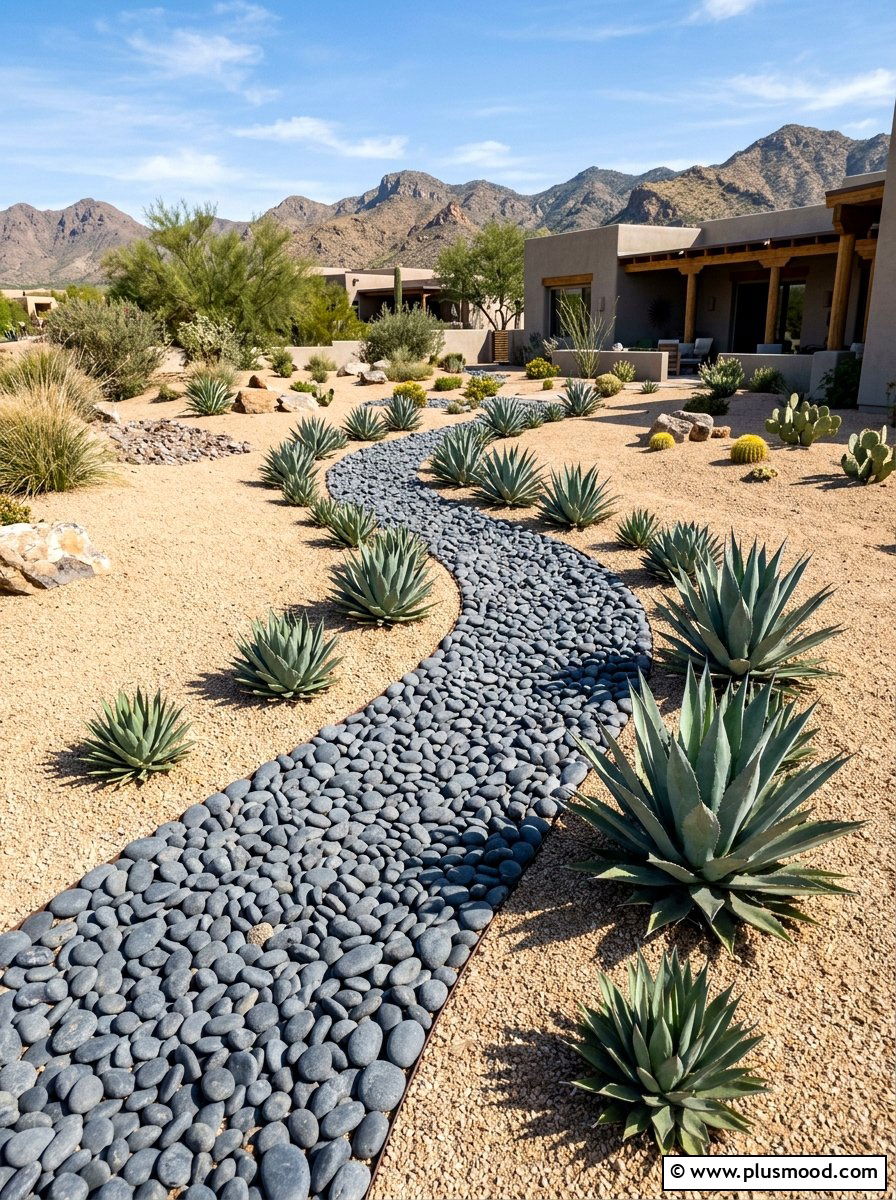 Desert rock mulch colors - 25 summer desert landscaping ideas