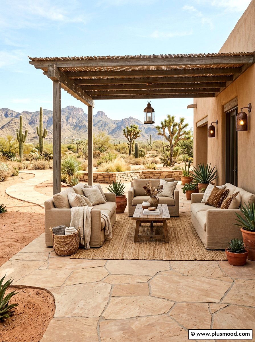 Desert sand patio - 25 summer patio color ideas