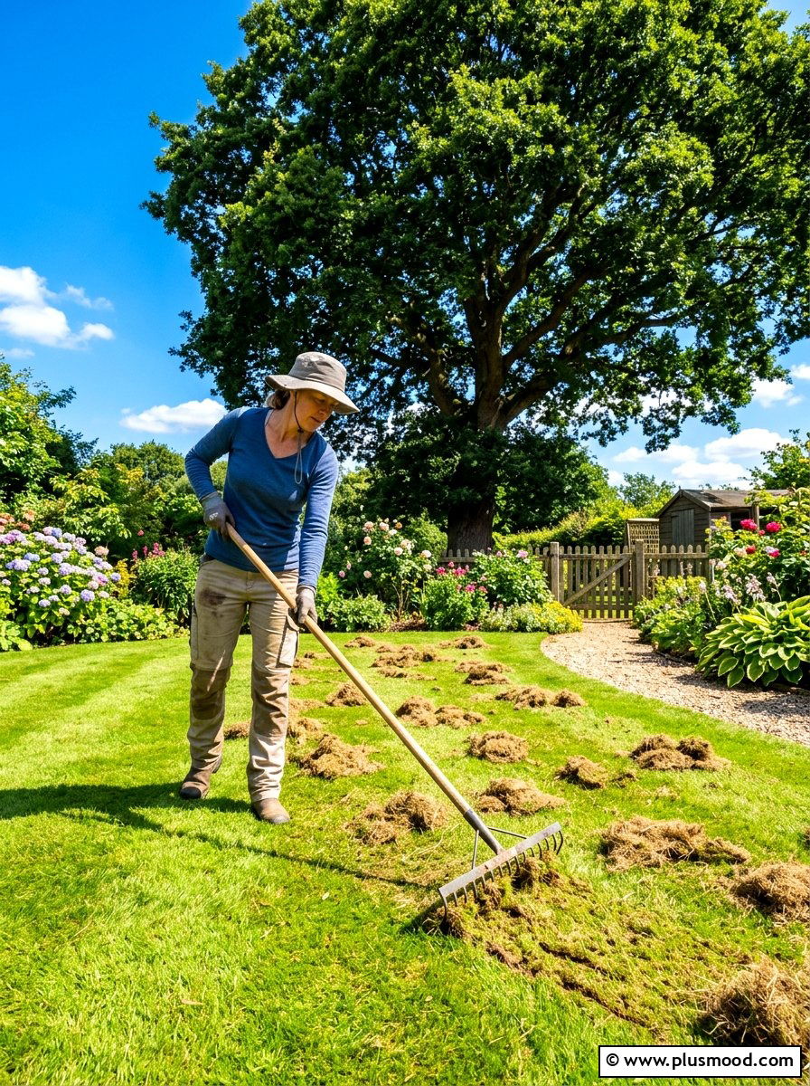 Dethatching Grass Lawns - 25 end of summer garden cleanup ideas