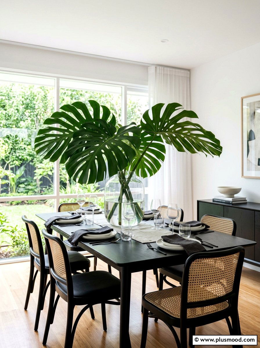 Dining room centerpiece vase - 25 summer decor ideas with greenery