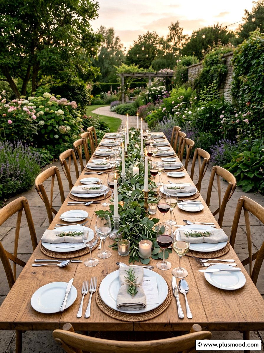 Dinner Tablescape - 25 small backyard ideas for weddings