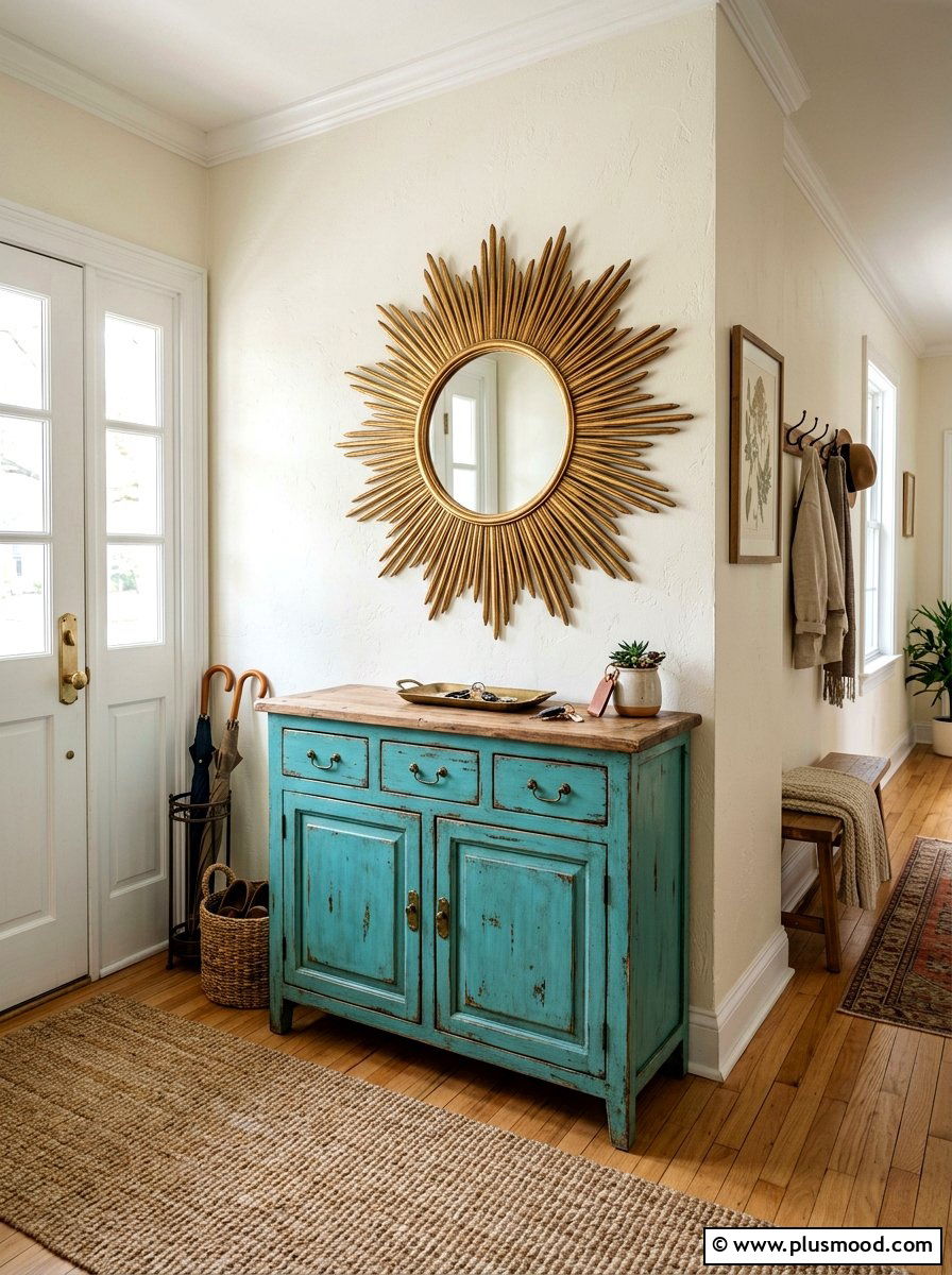 Distressed Vintage Furniture - 25 summer boho home decor ideas