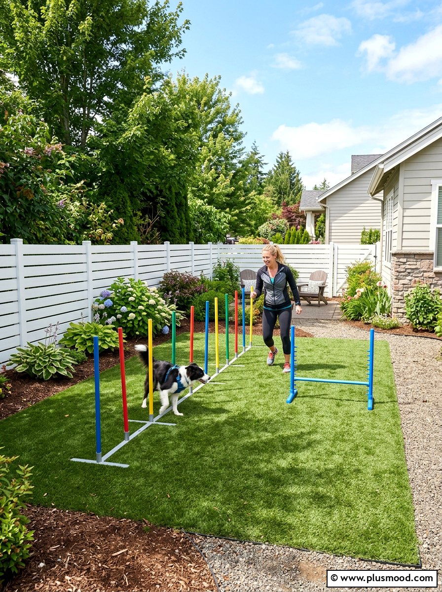Dog agility equipment for small yard