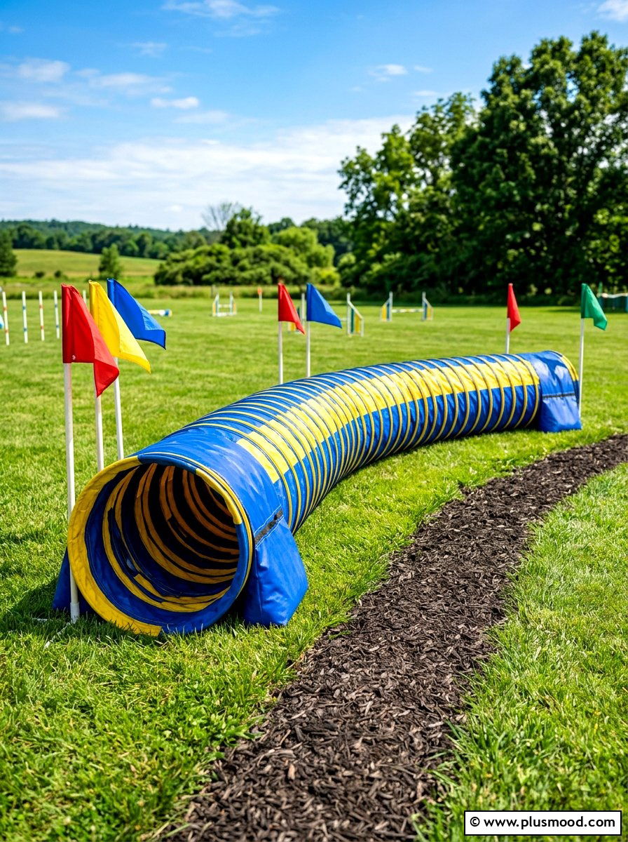 Dog agility tunnel - 25 summer backyard ideas for dogs