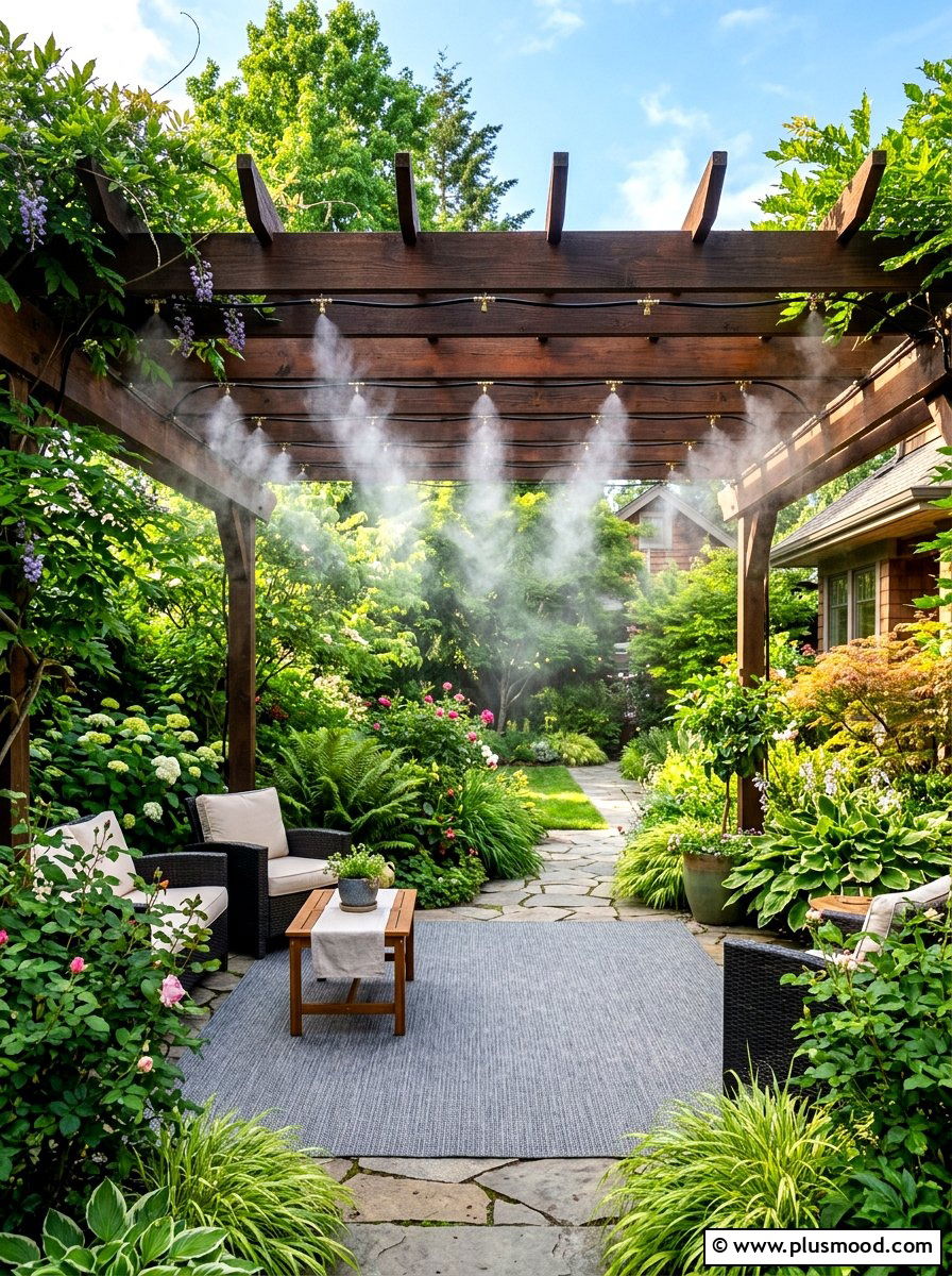 Dog misting system - 25 summer backyard ideas for dogs