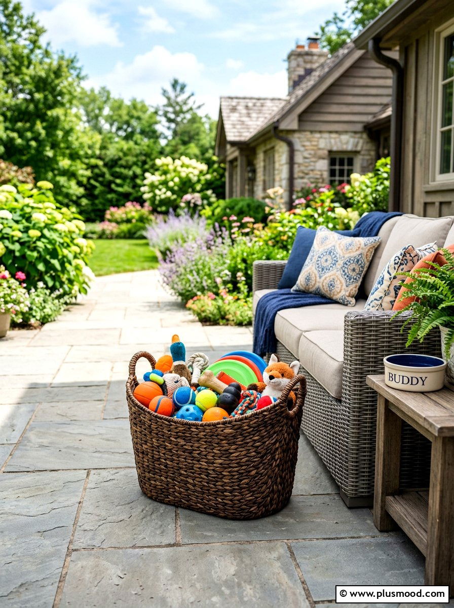 Dog toy storage - 25 summer backyard ideas for dogs