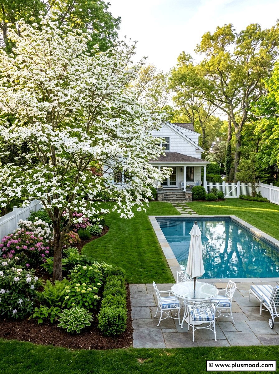 Dogwood Tree Pool Landscaping - 25 pool landscaping ideas for shade gardens