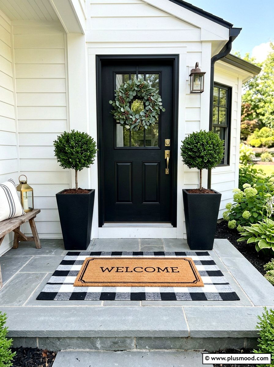 Doormat Layering - 25 summer easy curb appeal ideas