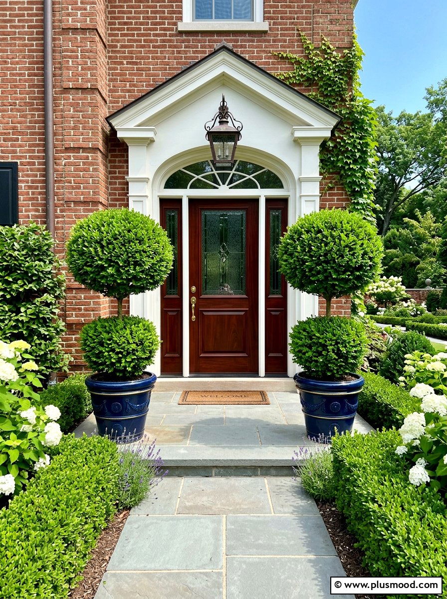 Double Ball Eugenia Topiary - 25 summer topiary ideas for front entry