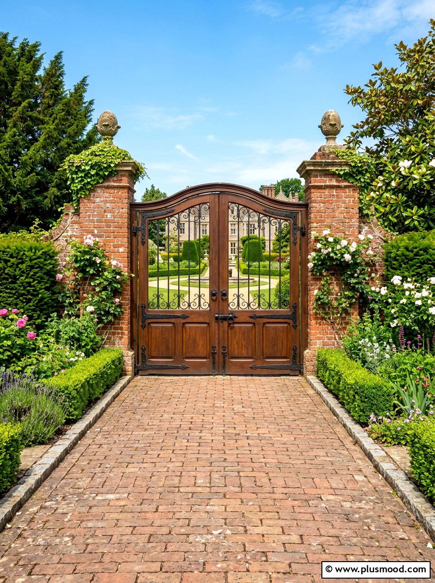 Double Entry Garden Gate - 25 summer garden gate front yard ideas