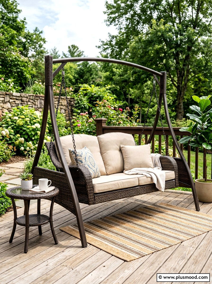Double Seater Patio Swing - 25 summer backyard swing ideas