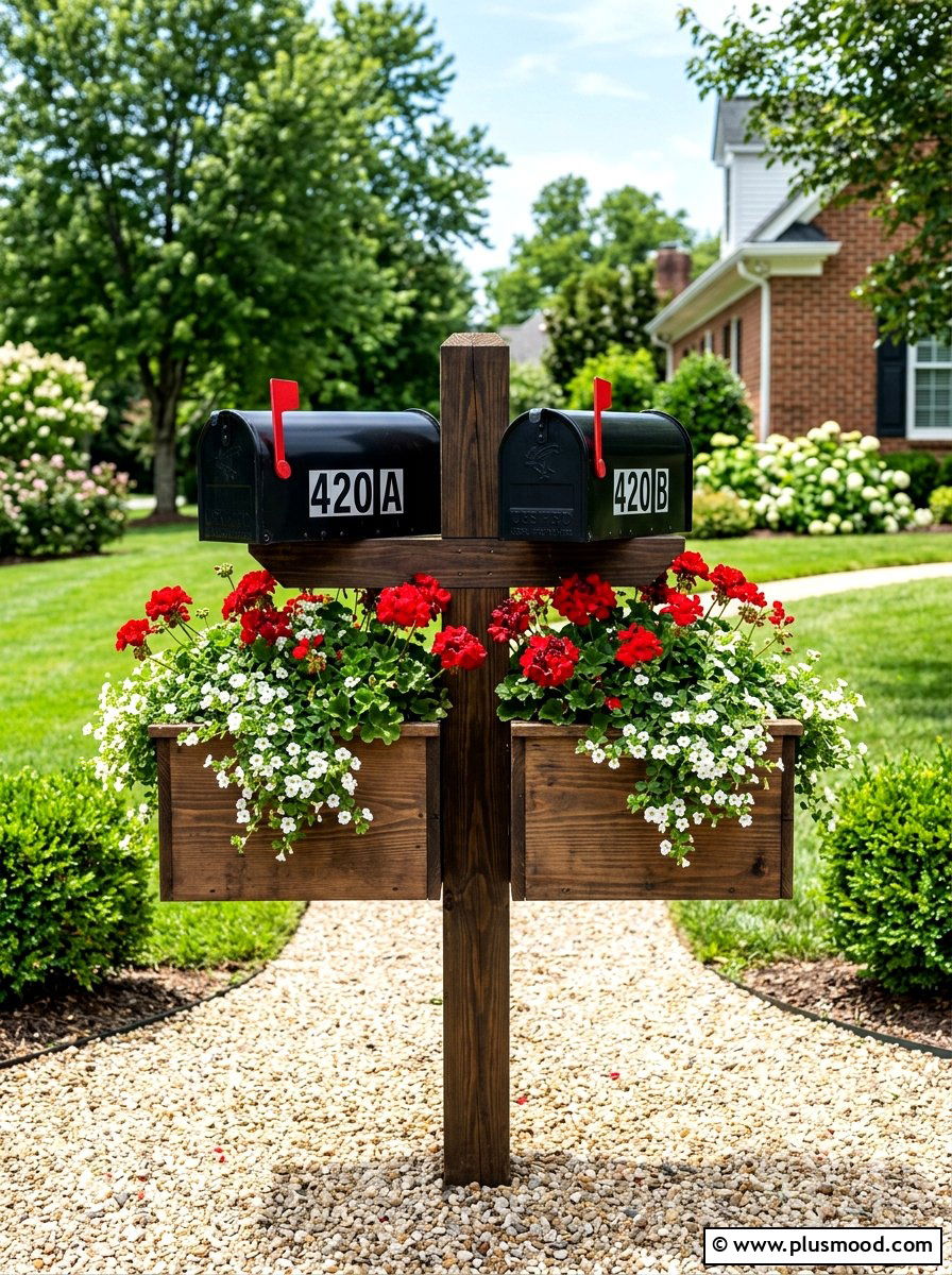 Double Sided Mailbox Planter - 25 summer mailbox planter ideas