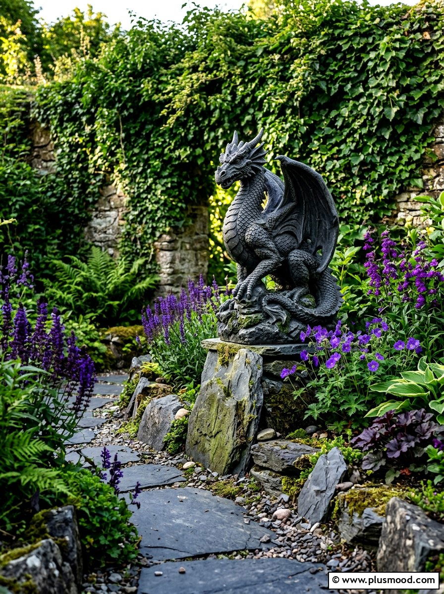 Dragon Garden Statue - 25 summer garden statue ideas