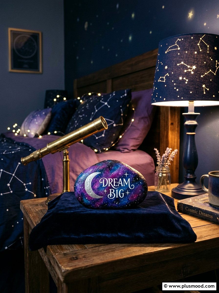 Dream Big Stone - 25 painted rock ideas with quotes